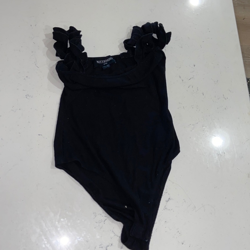 Kittenish black bodysuit